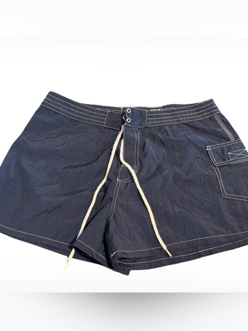 raya sun Navy Blue Women's Board Shorts with Contrast Drawstring